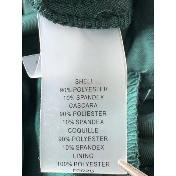 Vince Camuto Green Velvet V-Neck Wide Leg Jumpsuit Twist Front Size 12 - Picture 5 of 16